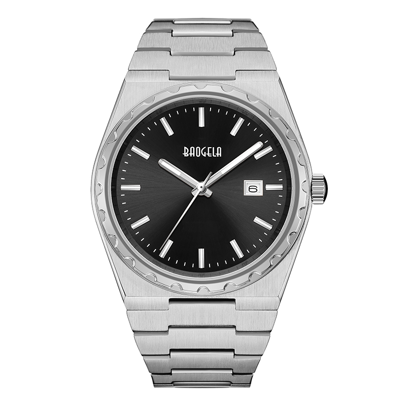 Baogela 40mm 브랜드 All Gold Stainless Steel Men \\\\ \'의 Wristwatch Classic Business 50m 방수 일본 운동 석영 남성 22801